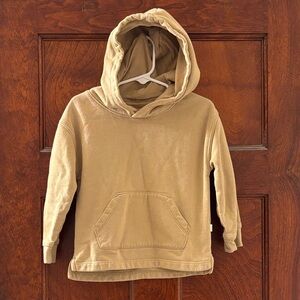 GAP Tan Kids 3T Hoodie w cuff & wrists, large front pocket, like new condition